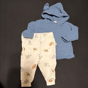 Blue and Cream Kids Matching Set